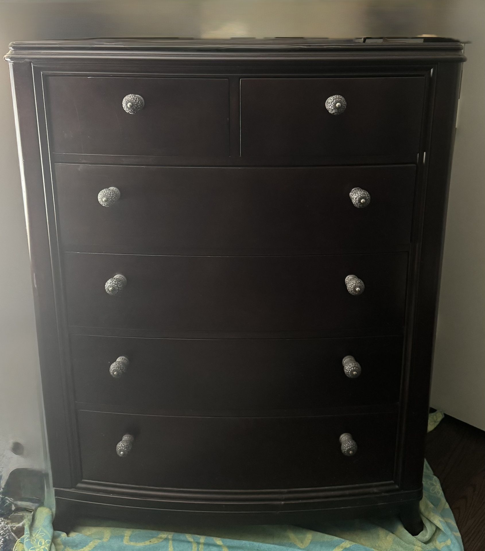 Dark Brown Wooden Dresser