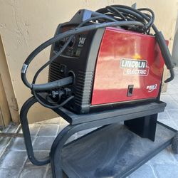 Lincoln Weld-Pak 140 Heavy Duty Mig Welder With 10 Pound Wire Roll And Welding Cart