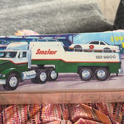 CASH ONLY!! Limited edition Sinclair truck with car and trailer