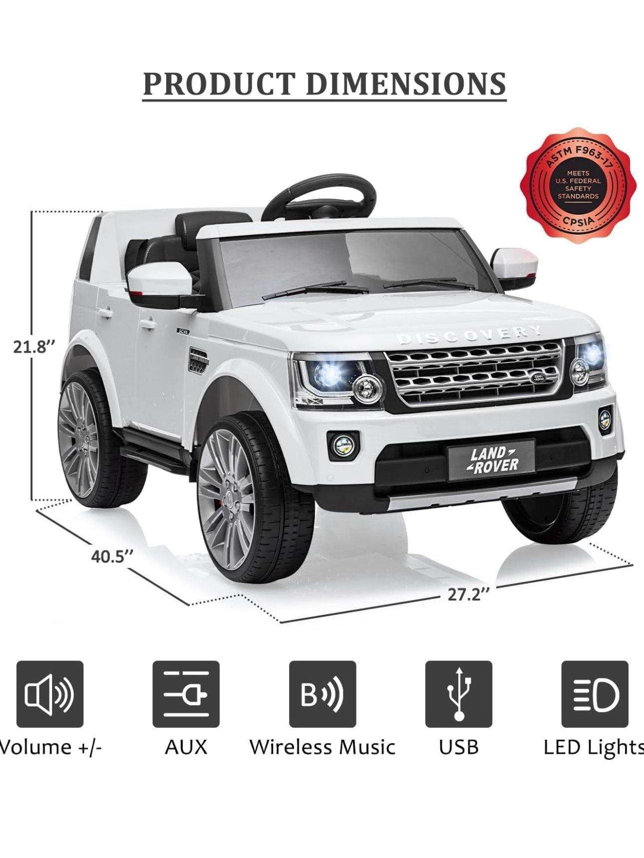 Kids Land Rover discovery Car 2 Seater