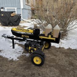Brand New Gas Wood Log Splitter With Oil Funnel And Hydraulic Oil