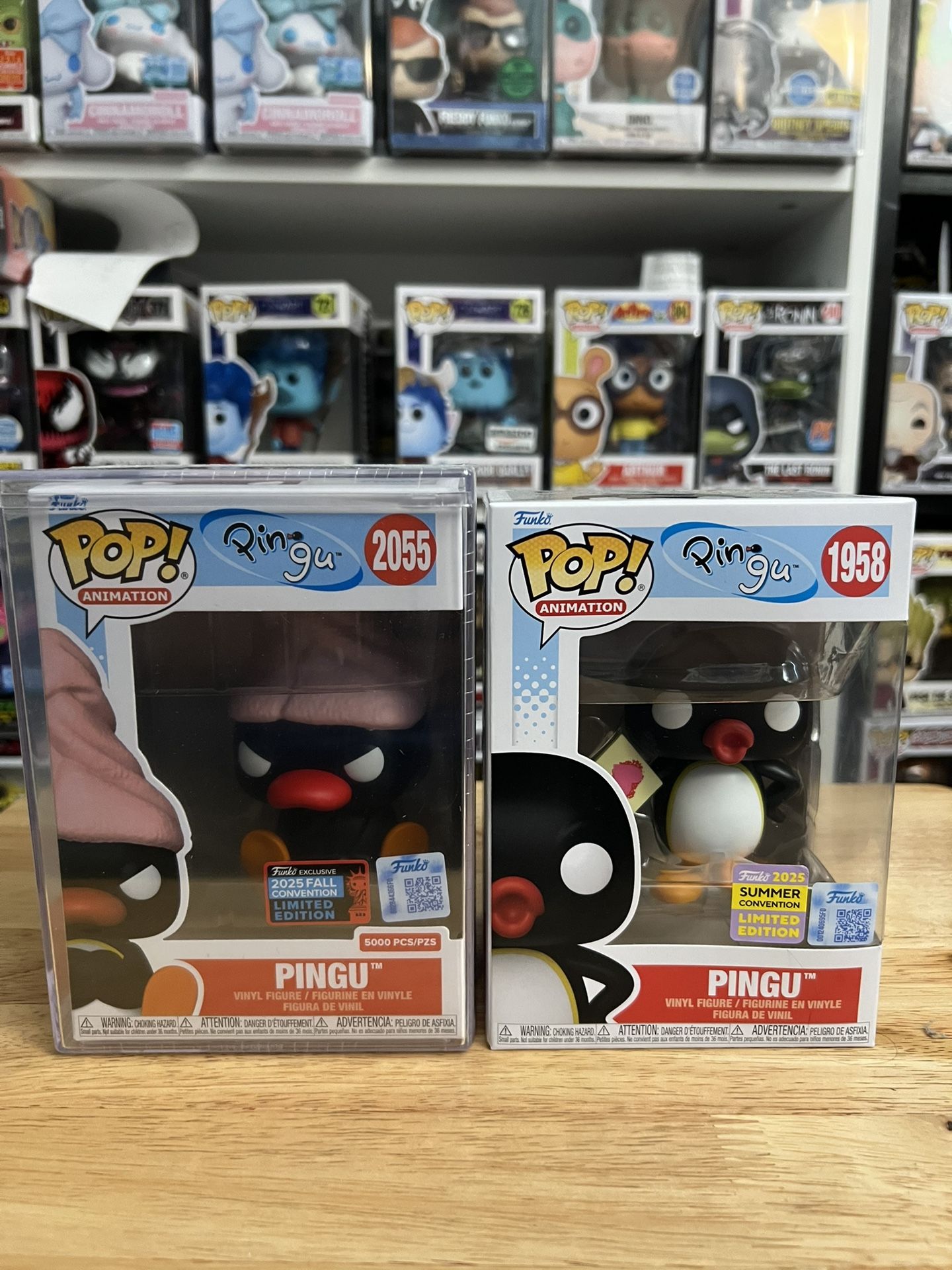 2 LIMITED EDITION Pingu Funko Pops Bath Towel #1958 #2055 Funko Pop Animation LE