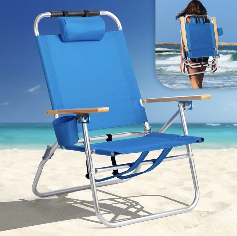 Set of 3 Beach Chairs, Camping Chairs