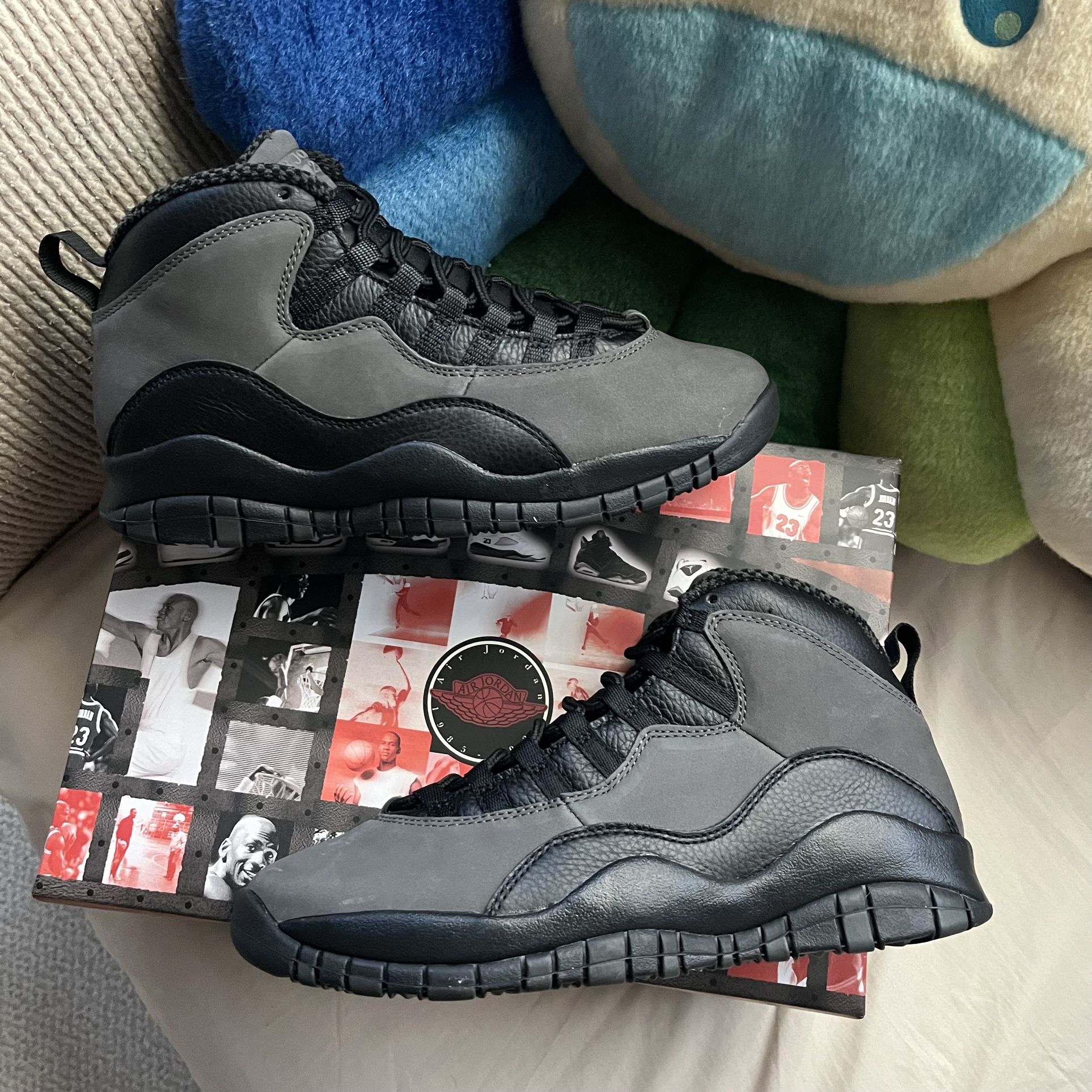Air Jordan 10 Retro Shadow Black Grey New Size 8