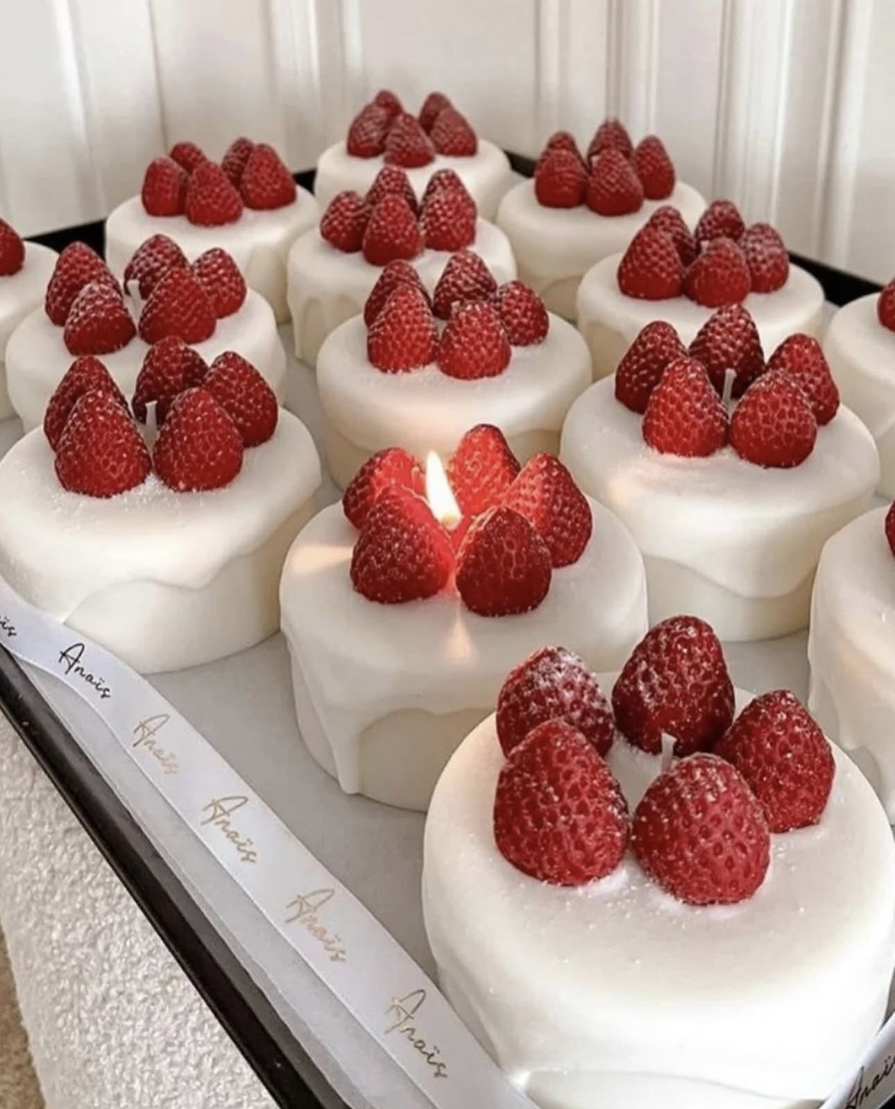 Strawberry Cake Candle