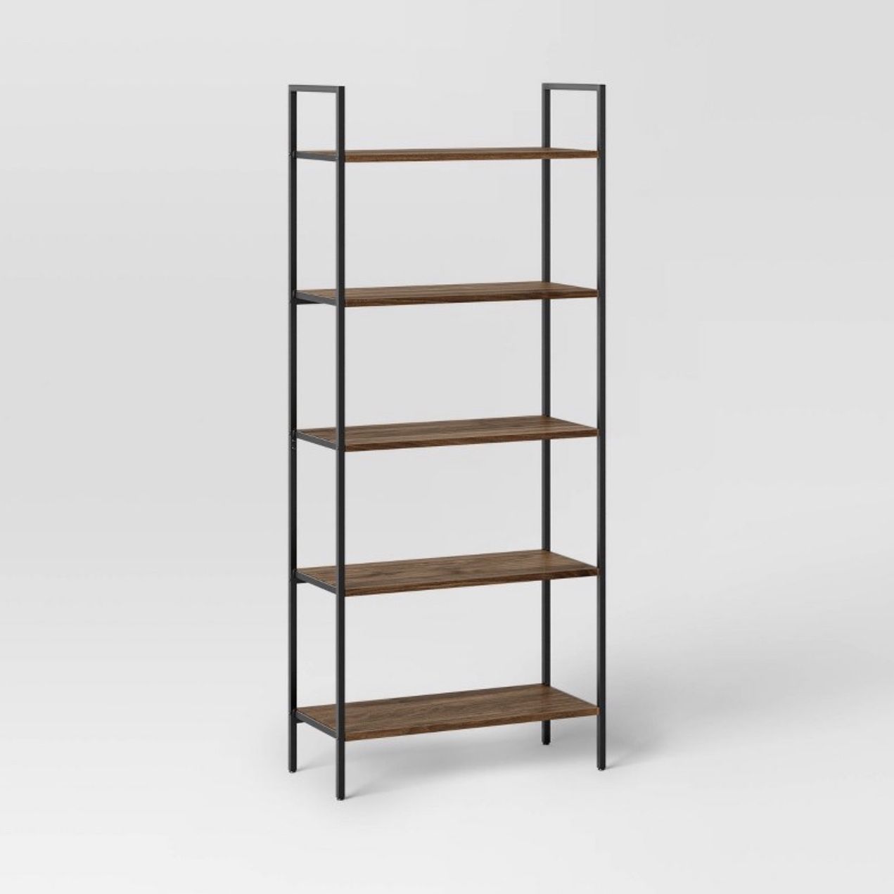 72 inch Loring 5 Shelf Ladder Bookshelf - Walnut