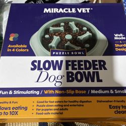 Miracle Vet Slower Feeder Dog Bowl