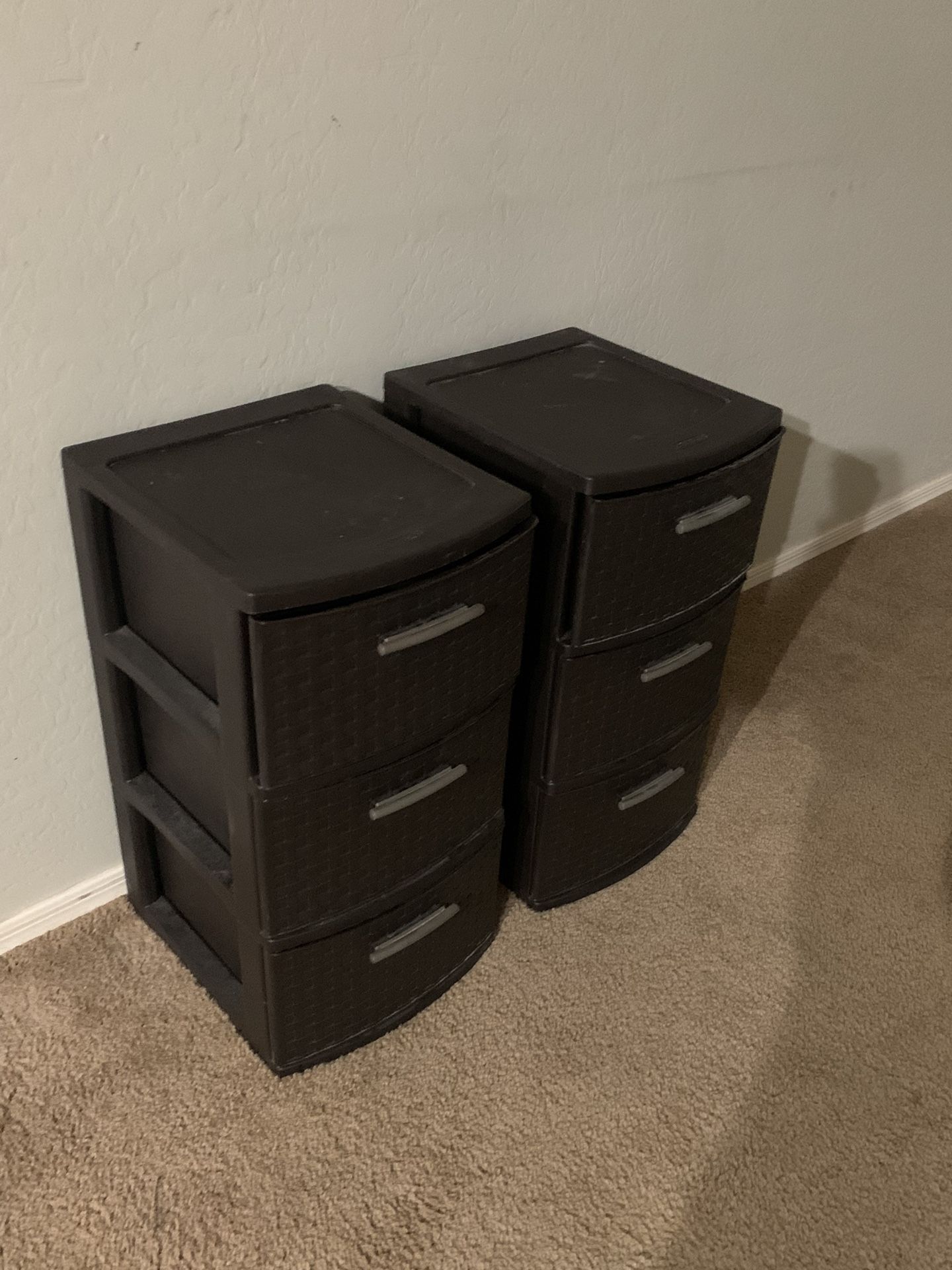 Two Storage Towers With Drawers