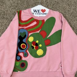Kenzo KenZoo Motif-Embroidered Sweatshirt – Pink, Size L, Rare
