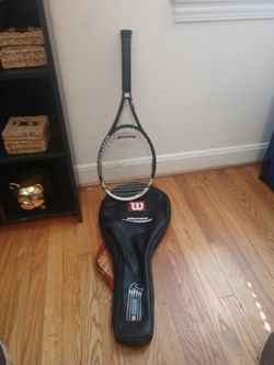 Time to upgrade your tennis racket. Wilson hyper carbon. Barely used with case.