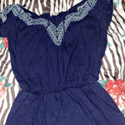 Navy Blue Romper 