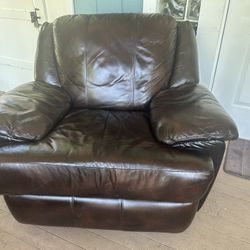 Large Brown Leather Chair