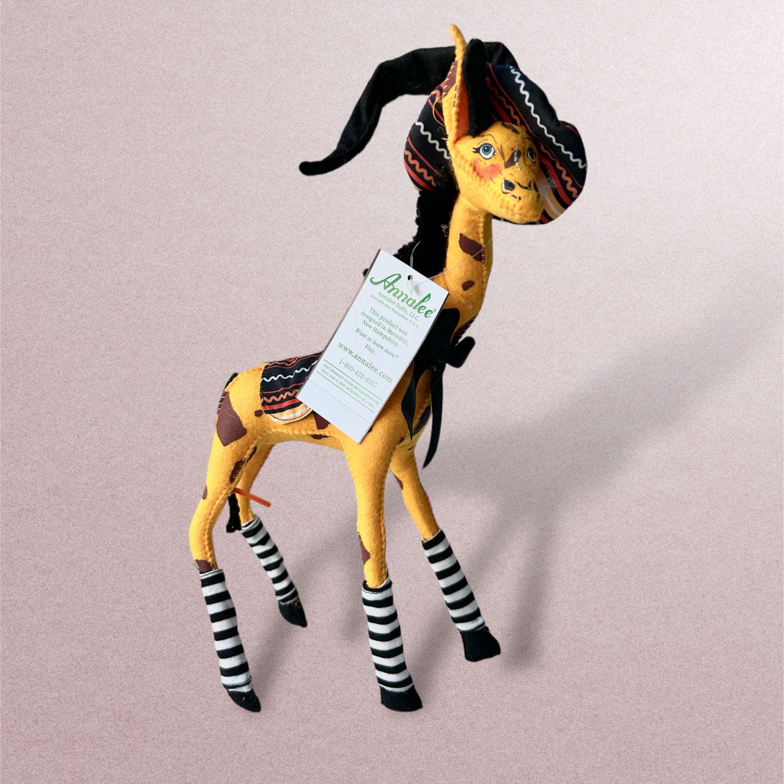 ANNALEE 12" HALLOWEEN GIRAFFE Witch Doll -NWT