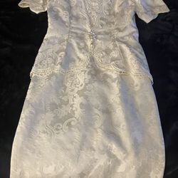 Scott McClintock Bridal Dress Prom Wedding Formal Pearls Size 6