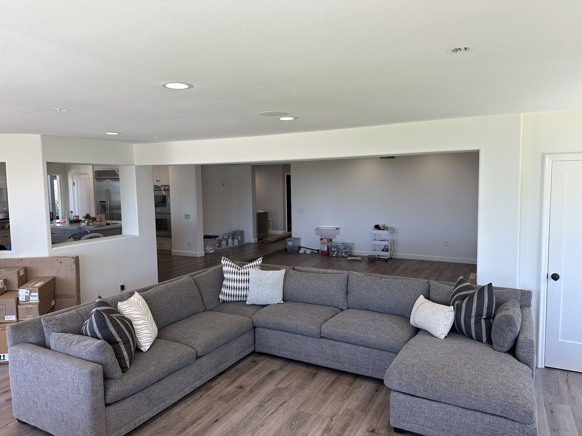 Large Grey Sectional (Robin Bruce)