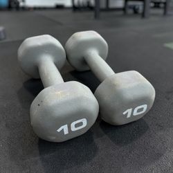 Pair of 10lb Neoprene Dumbbells Hand Weights!