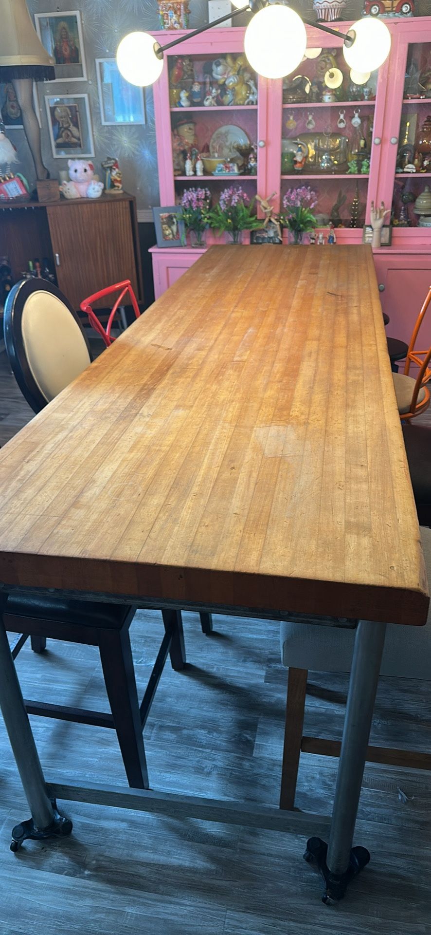 10 Foot Butcher block Table
