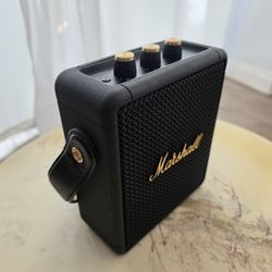 Marshall Stockwell II Portable Bluetooth Speaker Black and Brass