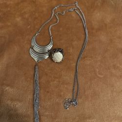 Long Necklace And Ring Set