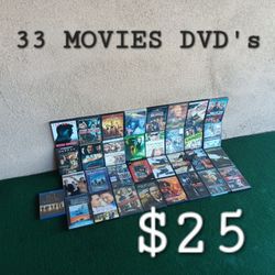 33 Movies DVD's Perfect Condition NO SCRATCHES!! 