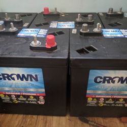 6 CrownOne Deep-cycle AGM batteries