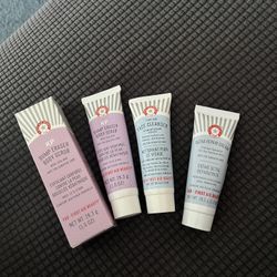 First Aid Beauty Lot - Ultra Repair Cream, Body Scrub, & Face Cleanser 1 Oz  NEW