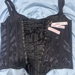 Victoria Secret Black Corset Set - Large