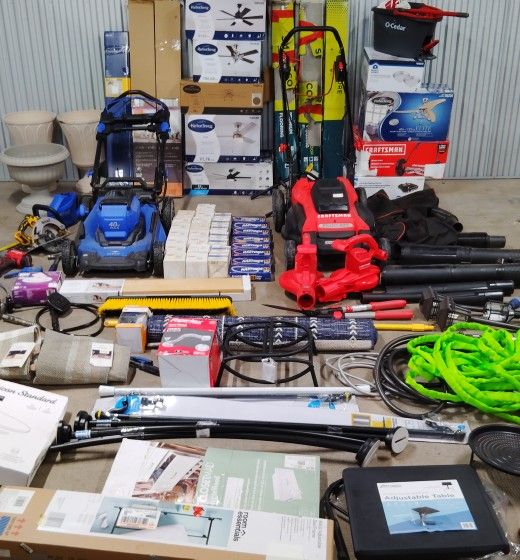 Big Lot Of Over 100 Tools: Saws Blowers Ceiling Fans Sanders Socket Wrenches Hoses You Get Everything