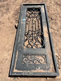 Iron Door Fixed 36x96  glass window opens