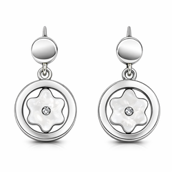 Montblanc Star Signet Diamond Earrings 925 Sterling Silver Model 36648