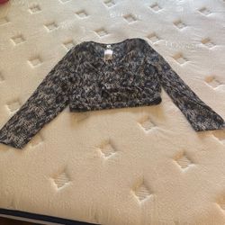 H&M Snake Print Crop Top