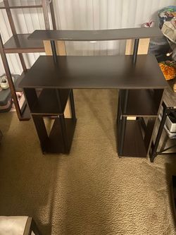 Small desk & tall shelf