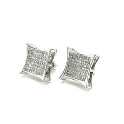 14kt White Gold Large Diamond Kite Earrings 5.20grams 144965 1