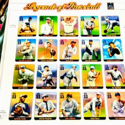 SET OF 20 LEGENDS OF BASEBALL STAMP'S 