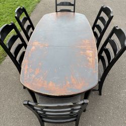 Kitchen Table W/6 Chairs 
