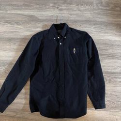 Polo Ralph Lauren Men's Classic Fit Polo Bear Corduroy Button-Down Shirt in black.