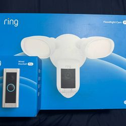 Ring Wired Floodlight Cam Pro + Wired Doorbell Pro