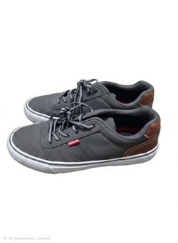 Levi's Men's Low Top Sneakers Gray Size 8 Casual Shoes