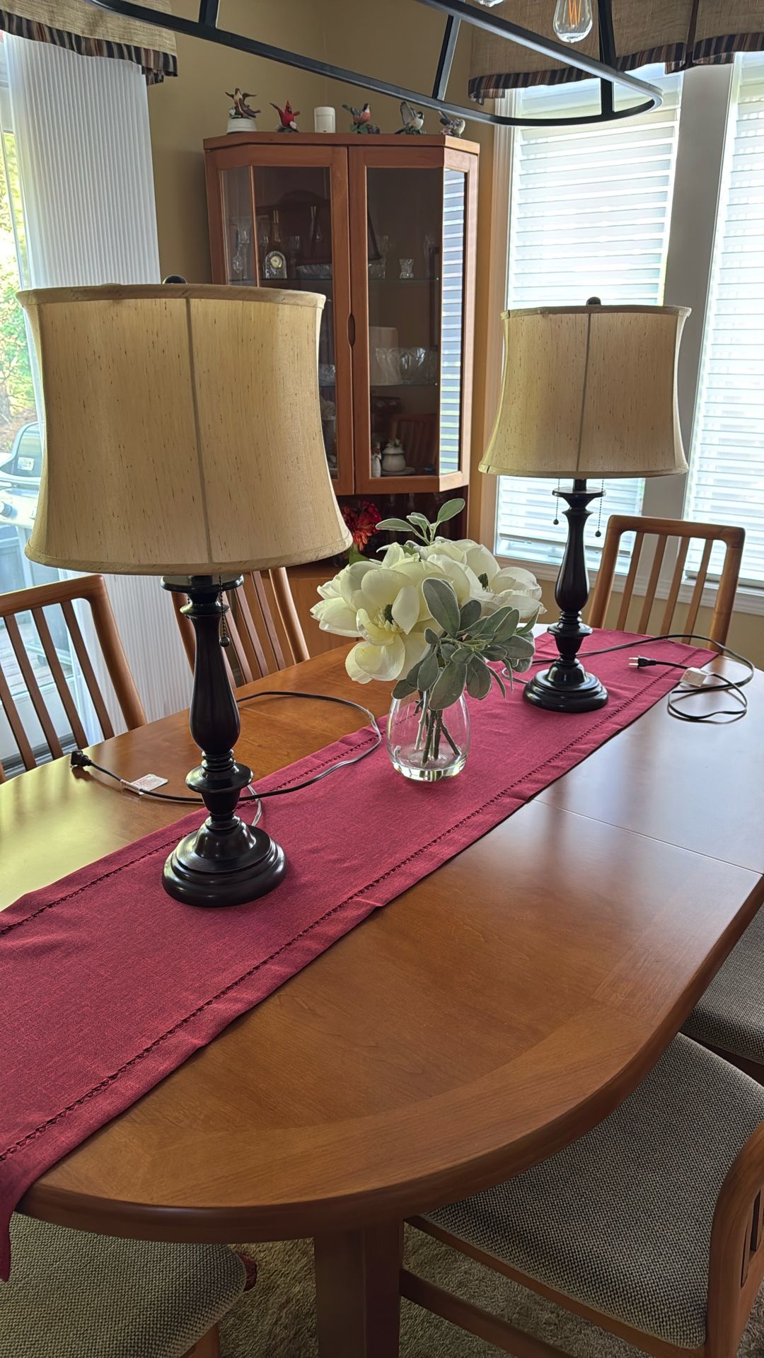 two dual bulb table lamps