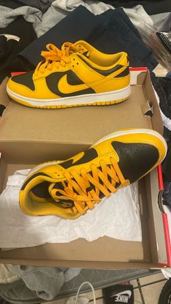 Nike Dunk Low Retro Sz9 Black/Yellow