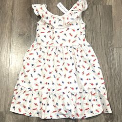 NWT - Girls Janie and Jack Fourth Of July Popsicle Tank Dress. Size 8. 