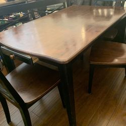 Farmhouse style kitchen table with bench seat