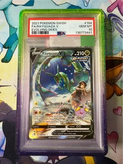 PSA 10 Rayquaza V #194 Evolving Skies Alt Art