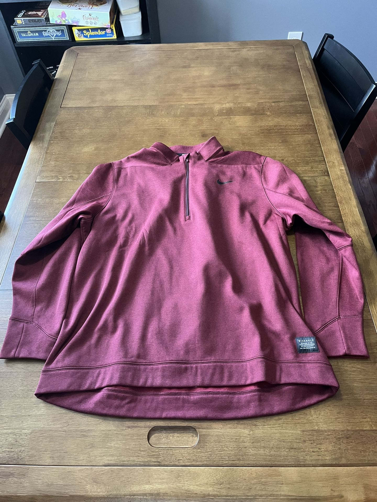 Burgundy Golf Zip Pullover