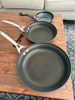 3 nonstick frying pans