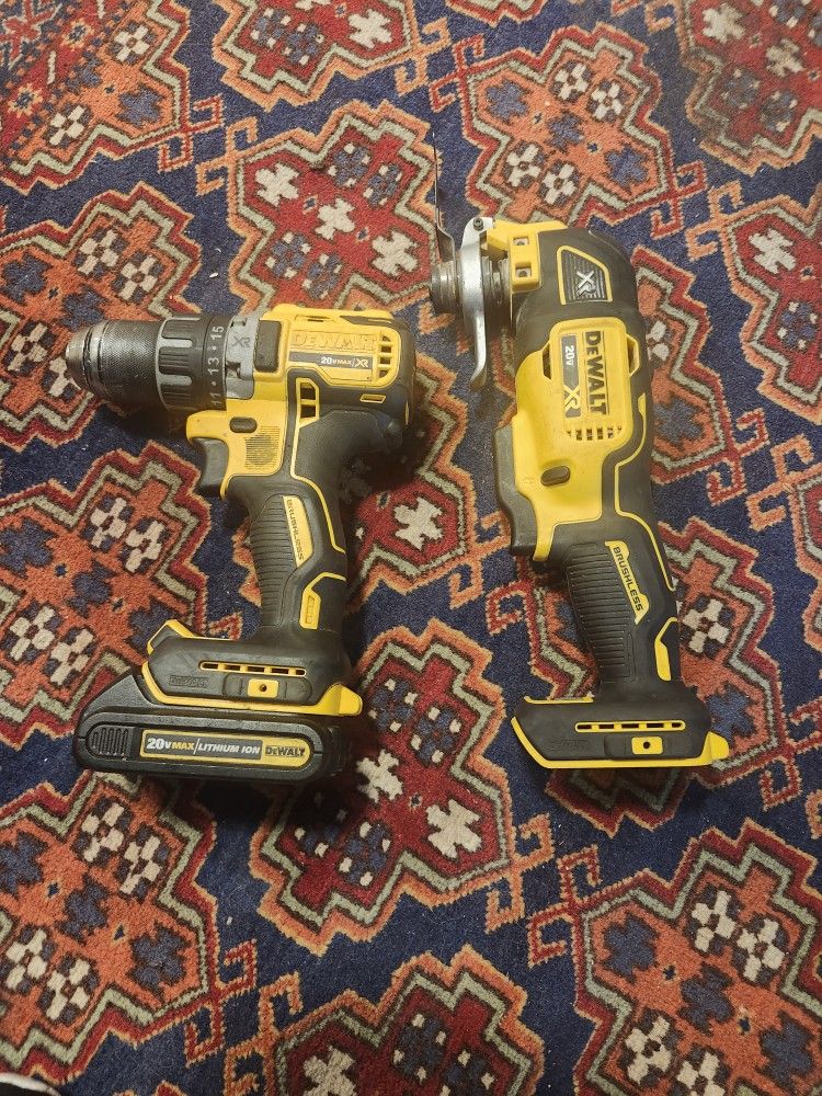 Dewalt Cordless XR 20 Volt Drill , Multitool & Battery