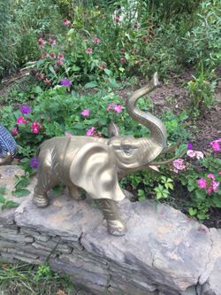 Large brass elephant