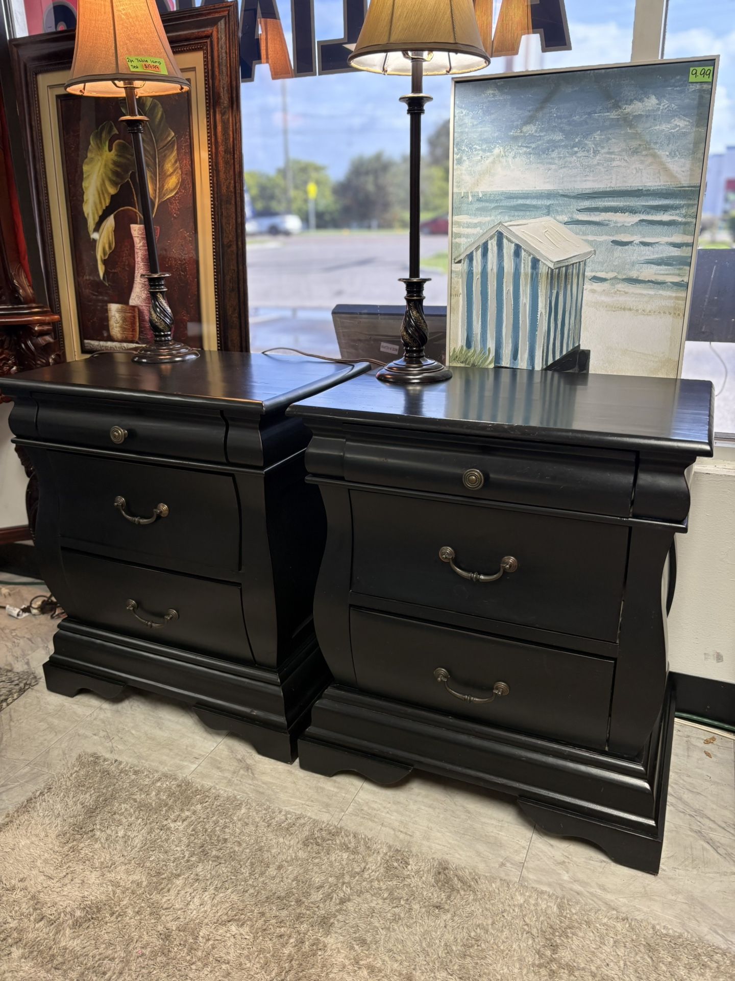 2pc Black Nightstands $59.99