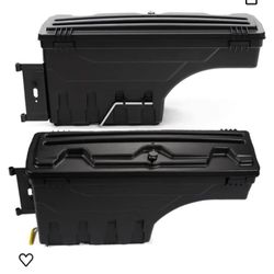 2Pcs Lockable Truck Bed Storage ToolBoxes 