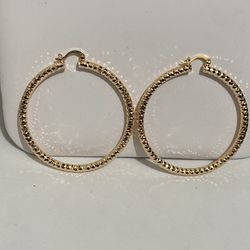 55mm Diamond Cut Hoops Earrings
